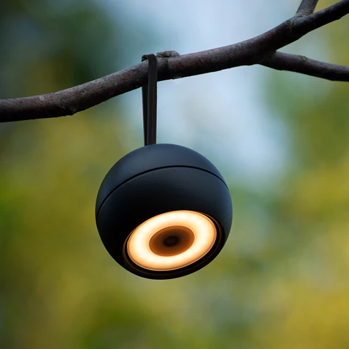 Lucide LUNEX - Applique murale Rechargeable Intérieur/Extérieur - Batterie/Piles - LED Dim. - 1x2W 3000K - IP54 - Magnétique - Noir - ambiance 1